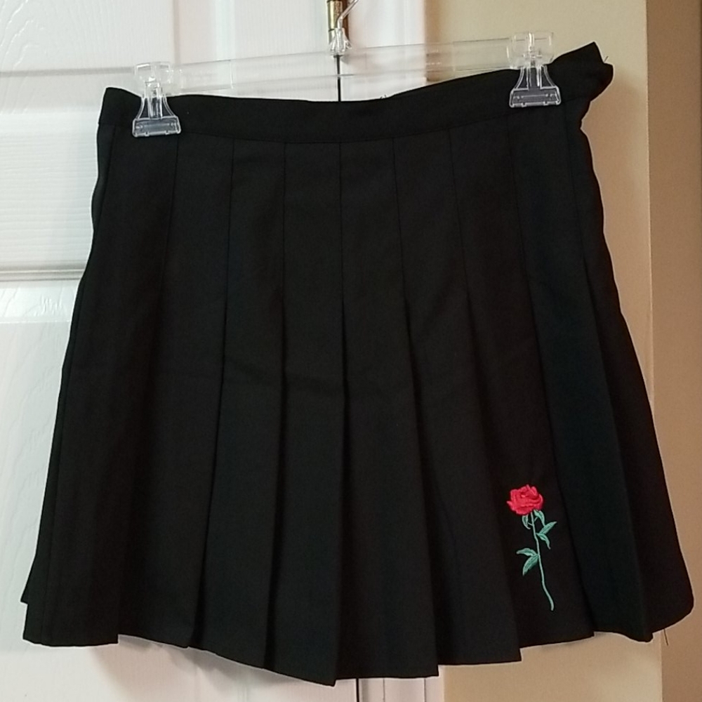 Kokopie Black Embroidered Skort